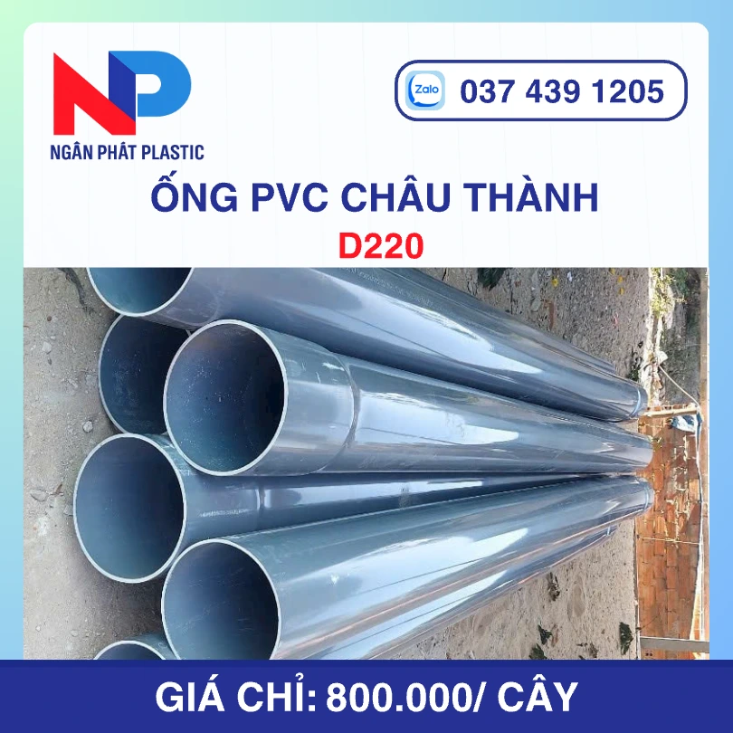 Ống Nhựa uPVC D220 Châu Thành Bơm Cát